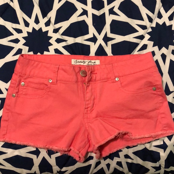 Pink, Denim shorts - Picture 1 of 2
